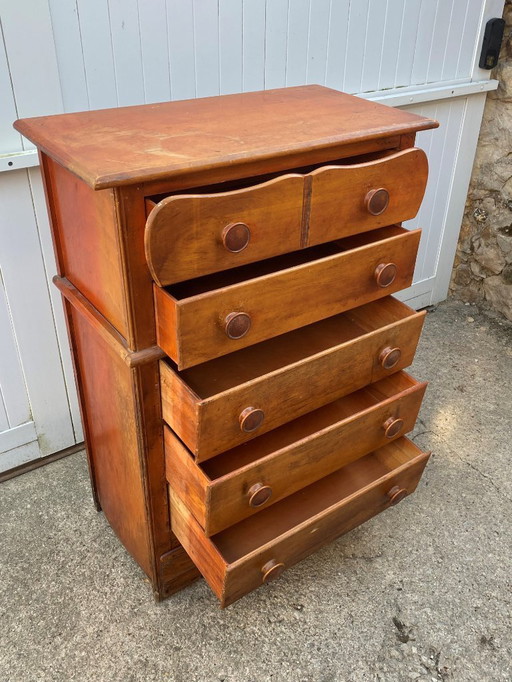White wooden chest of drawers 1950