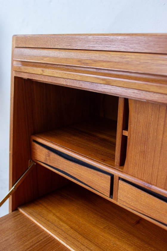 Image 1 of Scrivania da segretaria vintage in teak Erling Torvits, scrivania da scrittura danese