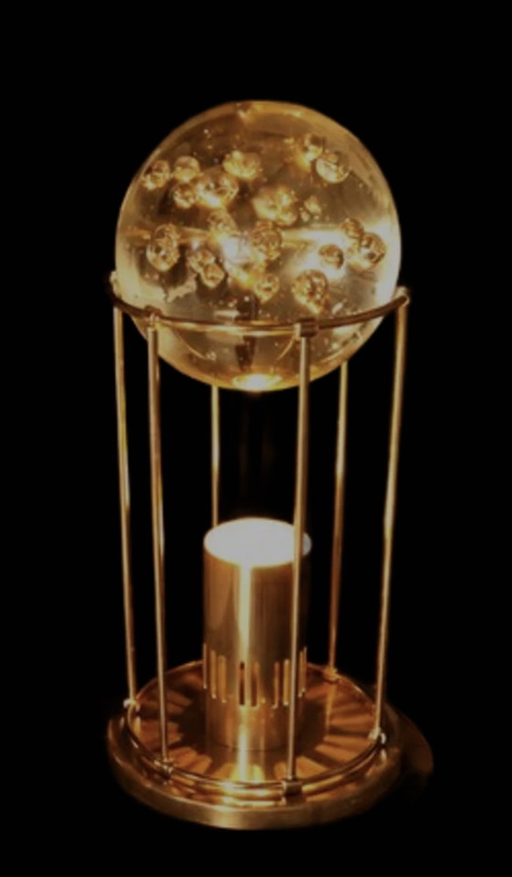 Expressive westdeutsche Vollglas-Blasenlampe / Kugellampe, circa 1970 – Tischlampen (photo 2 of 8)