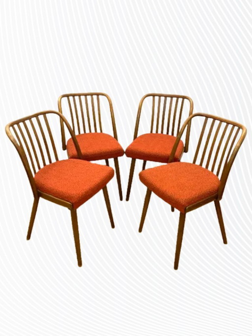 Set of 4 Chairs, TON by A. Šuman, 1960s, Czechoslovakia