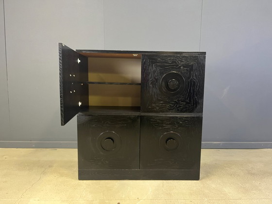 Image 1 of Mobile bar brutalista nero, anni '70