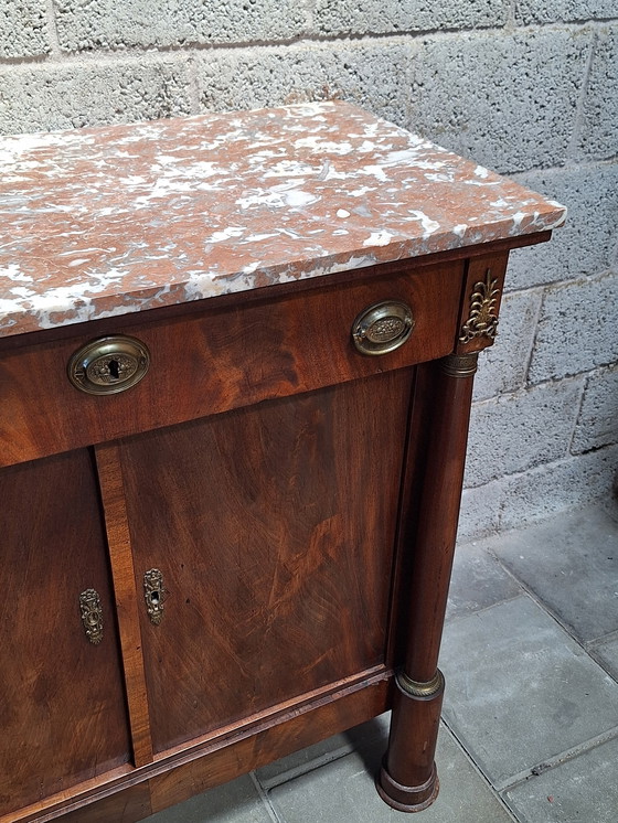 Image 1 of Armario penant con tapa de mármol del siglo XIX.