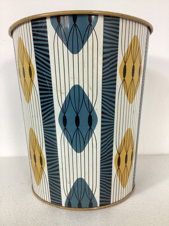 Image 1 of Vintage Tomado papierbak prullenbak met artistiek design 