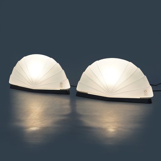 Image 1 of Pair of “Flores” table lamps by Paolo Nava for Leucos, 1980s