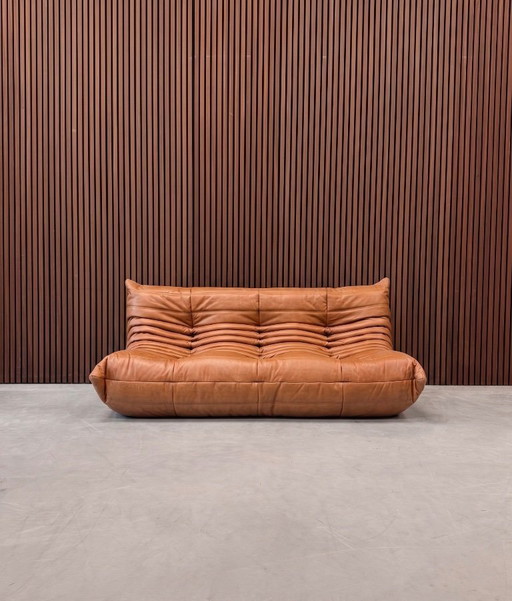 Original Ligne Roset - Togo 3-Sitzer - Cognac