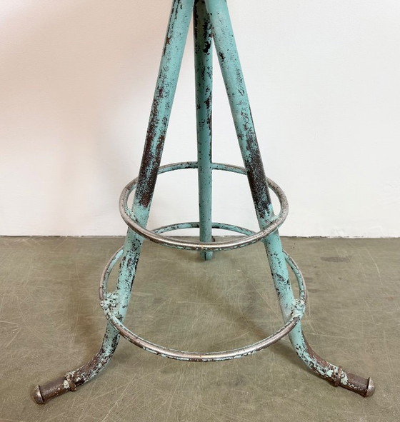 Image 1 of Green Industrial Workshop Stool, 1960s