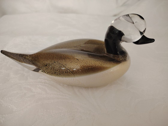 Image 1 of Anatra in vetro artigianale firmata Paolo Venini o Franco Vetrarti per August Wernecke