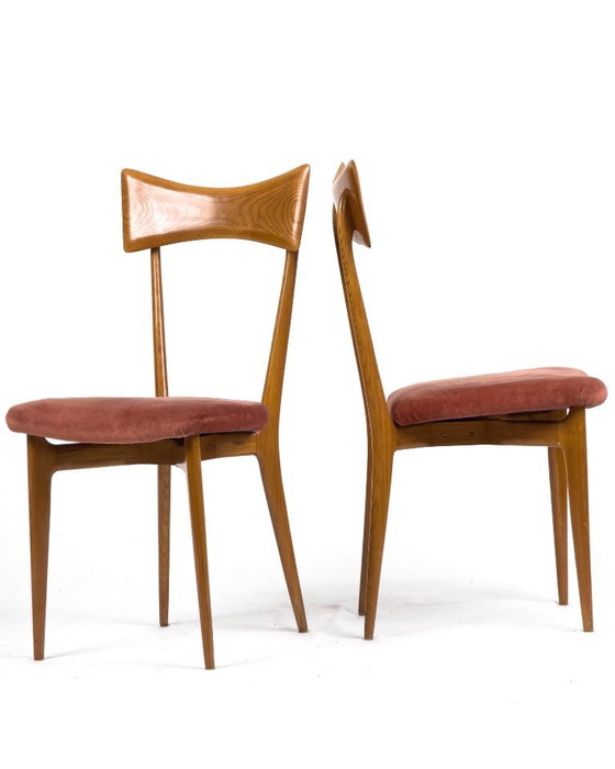 Image 1 of Ensemble de 6 chaises de salle à manger vintage d'Ico Parisi pour Ariberto Colombo, Cantù