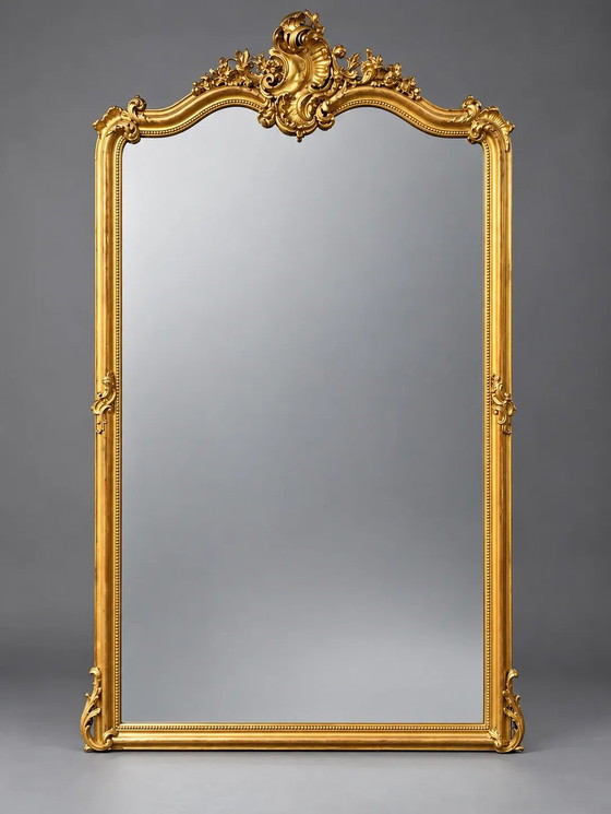 Miroir hauteur 214 cm, cheminée style Louis XV., Bois (photo 17 sur 17)