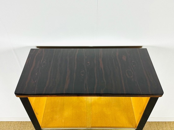 Image 1 of Art Deco vitrinekast van Macassar ebbenhout, 1940