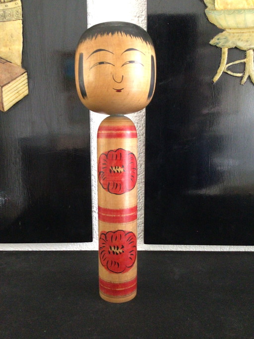 Set mit 4 japanischen Vintage-Kokeshi