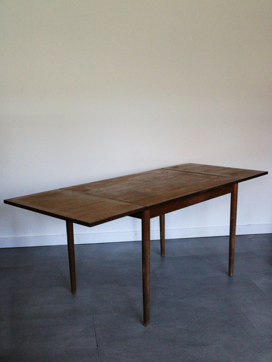 Vintage Danish extendable dining table in teak with leaves – Wood (photo 4 of 11)