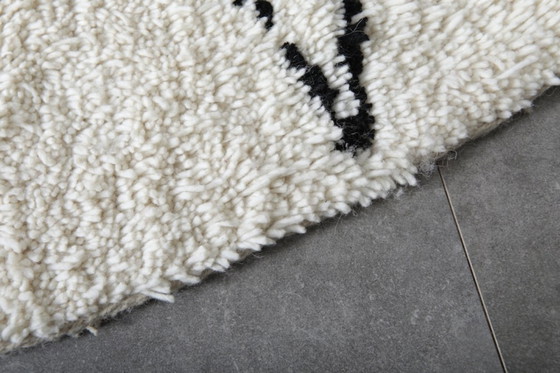 Image 1 of Handmade Moroccan Round rug - 200cm - beni ourain - custom round rug - wool circle rug - custom round carpet