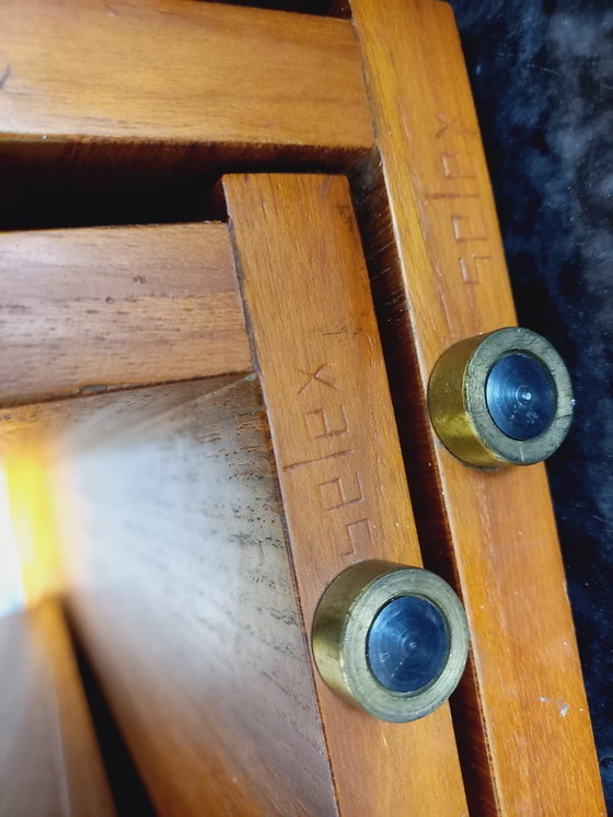 Image 1 of Bibliothèque étagère italienne double modulable vintage en teck et métal des années 60