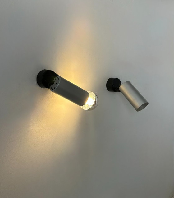 Image 1 of Coppia di applique orientabili in alluminio spazzolato, Francia, 1970