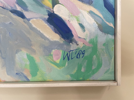 Image 1 of Ölgemälde, signiert Willebrord de Winter, 1989, abstrakte Komposition