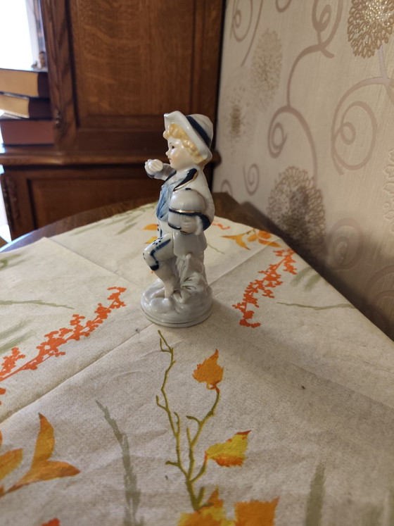 Figurine vintage en porcelaine, Objets déco, Bleu (photo 2 sur 6)