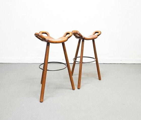 1/12 Sergio Rodrigues Confonorm Marbella Sgabello da bar anni '70 – Sgabelli da bar, Metallo, Legno (photo 11 of 19)