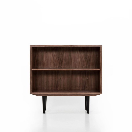Walnut low bookcase - R05