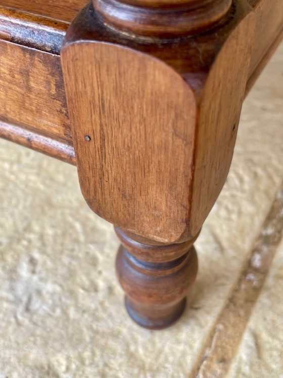 Image 1 of Three-Tiered, Walnut Turned Wood, Faux Bamboo, Side Table, 1930s