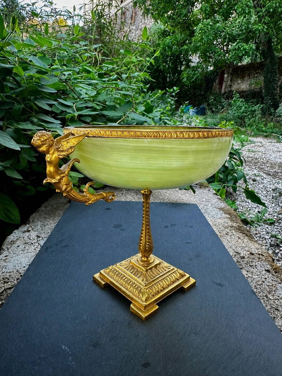 19e-eeuwse onyx en bronzen fruitschaal – Schalen, Art Nouveau (photo 2 of 6)