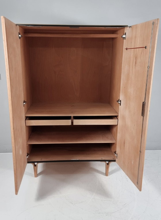 Image 1 of Vintage kledingkast in essenhout, jaren 70