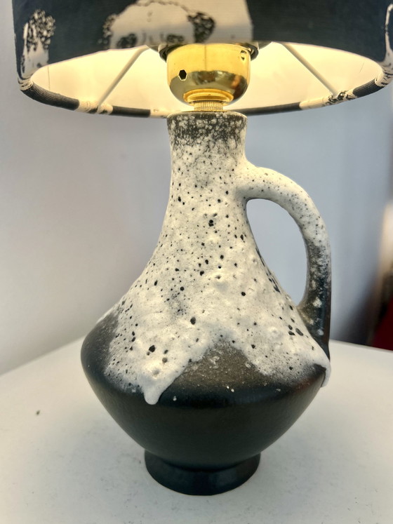 Image 1 of Lampe design rare en faïence d'Allemagne de l'Ouest, fabriquée par Bay Keramik - sans fil, adaptée à une utilisation extérieure