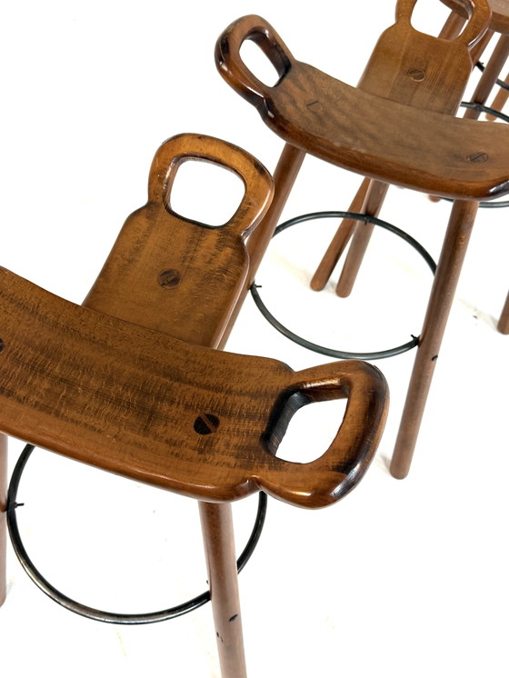 Image 1 of 4 sgabelli da bar vintage 'Marbella' anni '60