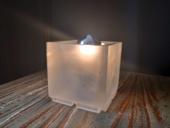 Image 1 of Vintage Nachtmann Leuchten glazen kubus tafellamp