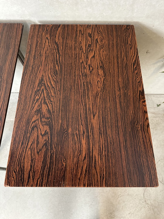 Image 1 of Vintage industrial school tables - steel and composite