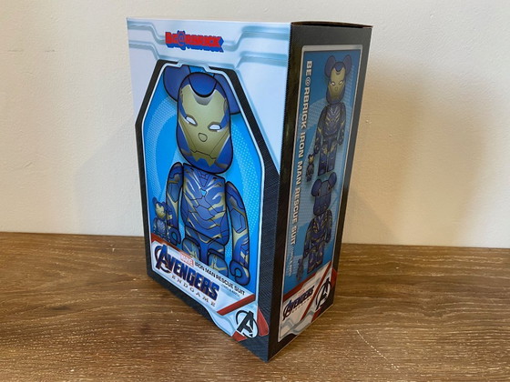 Image 1 of Bearbrick IRON MAN RESCUE SUIT Marvel AVENGERS ENDGAME versie 400% + 100% MEDICOM speelgoed 2023