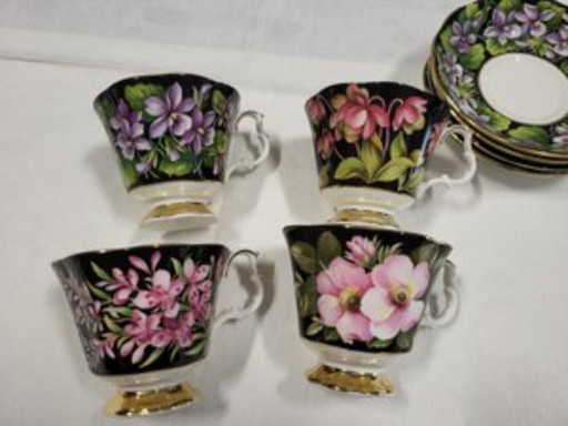 Juego de café Royal Albert England Provincial Flowers