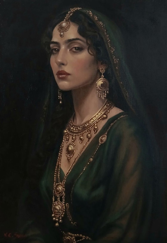 Image 1 of Vittorio Emanuele Serra oil painting – Harem