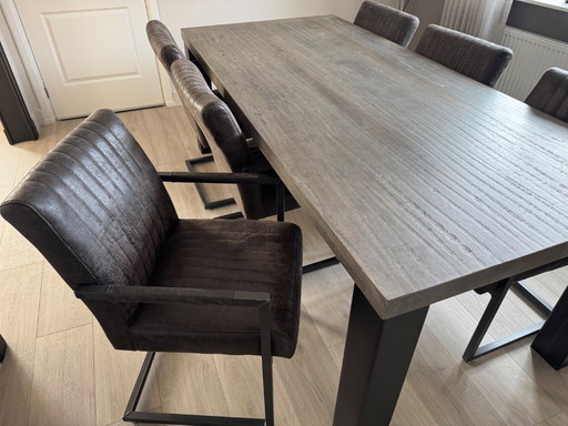 Dining table with 6 chairs