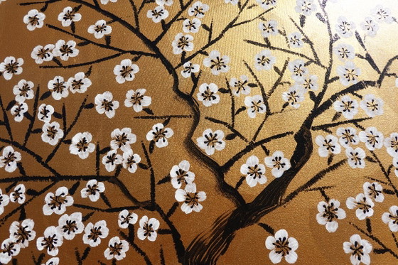 Sakura J522 - Groot Origineel Schilderij – Schilderijen & Tekeningen, Canvas (photo 16 of 18)