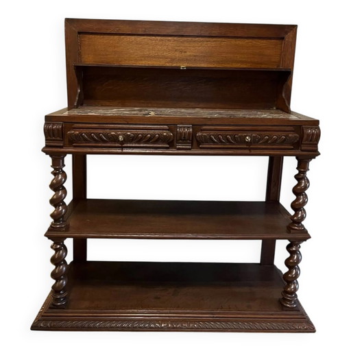Console ou table de service en bois tourné