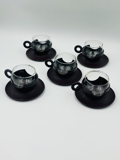 Set of 5 Pop Cups with Donut Handles – Dutch Design – 1970