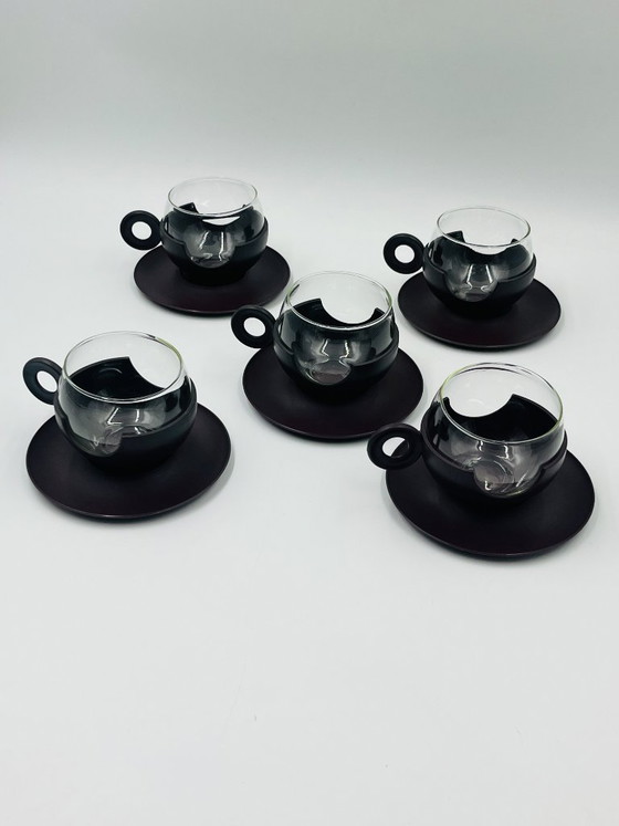 Image 1 of Set of 5 Pop Cups with Donut Handles – Dutch Design – 1970