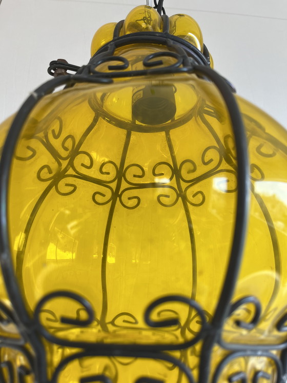 Image 1 of Venezianische Glaslampe in Bernstein