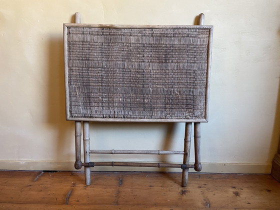 Image 1 of Sfeervolle Klaptafel Bijzettafel Faux Bamboe Frans