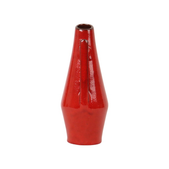 Image 1 of Seltene rote Design-Vase Heinz Siery