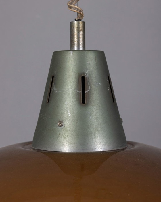 Image 1 of Vintage jaren 70 duifgrijze plexiglas kroonluchter, Italiaans design