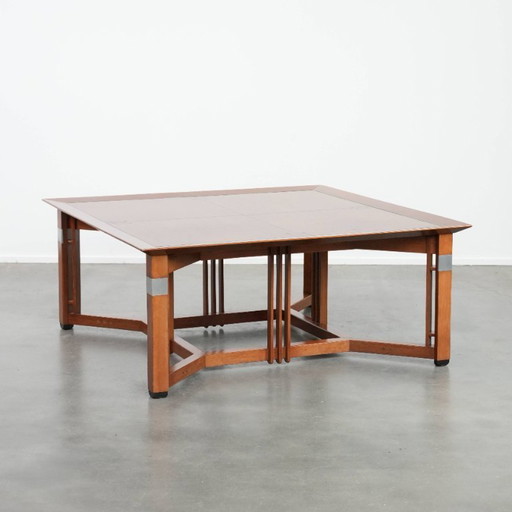 Grande table basse carrée de style Art déco, signée Schuitema et issue de la série Decoforma.