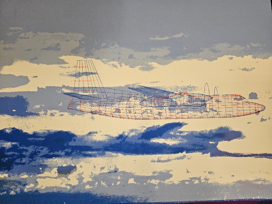Image 1 of Sérigraphie sur papier épais Henk van der Vet landing
