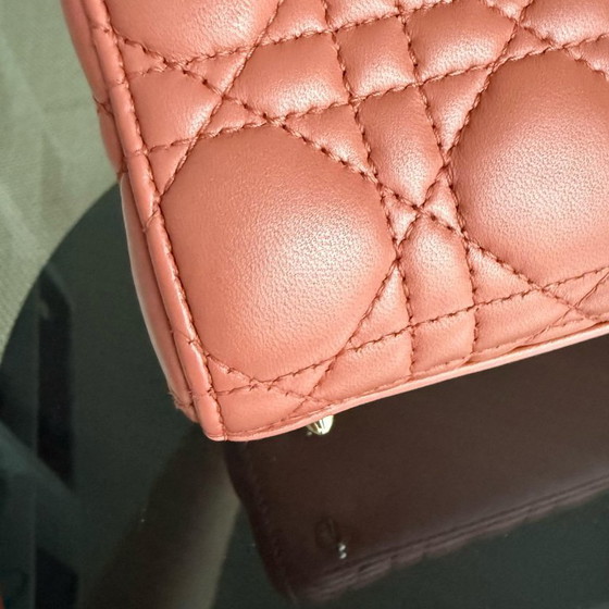 Image 1 of DIOR LADY SMALL ABC FLAP - CANNAGE LAMSLEER CARAMEL GOUDEN BESLAG MYABC