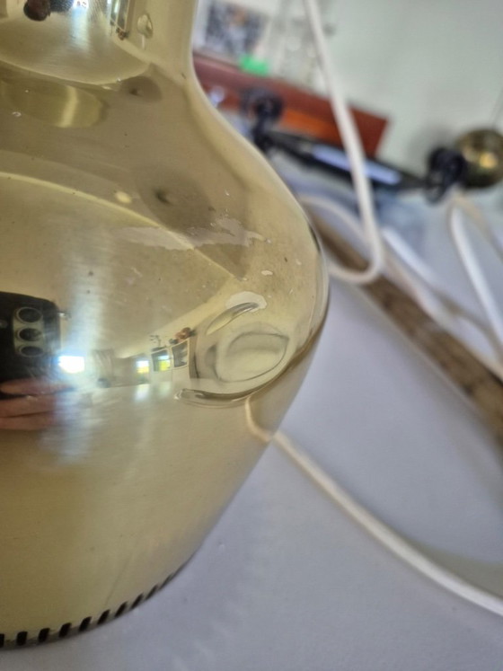 Image 1 of Set of 2 Golden bell lamps by Alvar Aalto, Denmark, 1950s