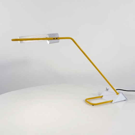 Image 1 of Lámpara de escritorio amarilla de Candle, años 80