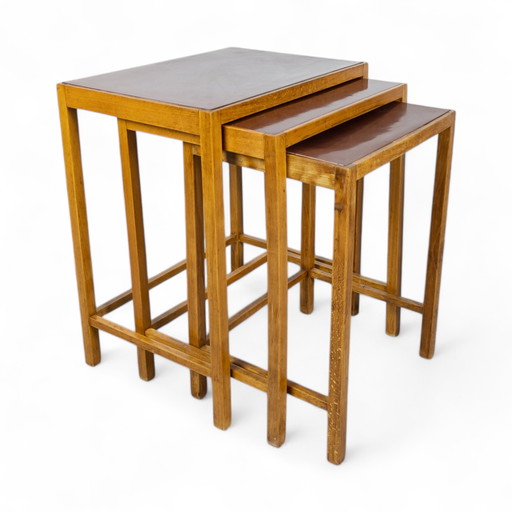 Bauhaus Nesting Tables H-50 door Jindrich Halabala voor Up Zavody, 1930S