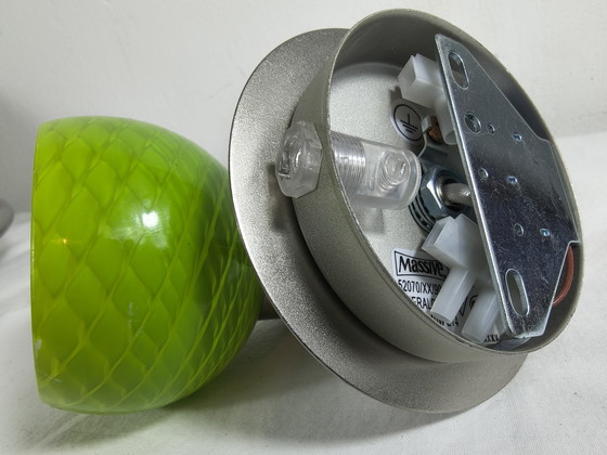 Image 1 of Vintage massive ceiling lamp with 3 spotlights + 1 separate spotlight