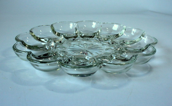 Image 1 of Piatto per uova in vetro cristallo - piatto per uova - vintage anni '60